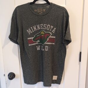 Original Retro Brand Gray and Red Short Sleeve Tee